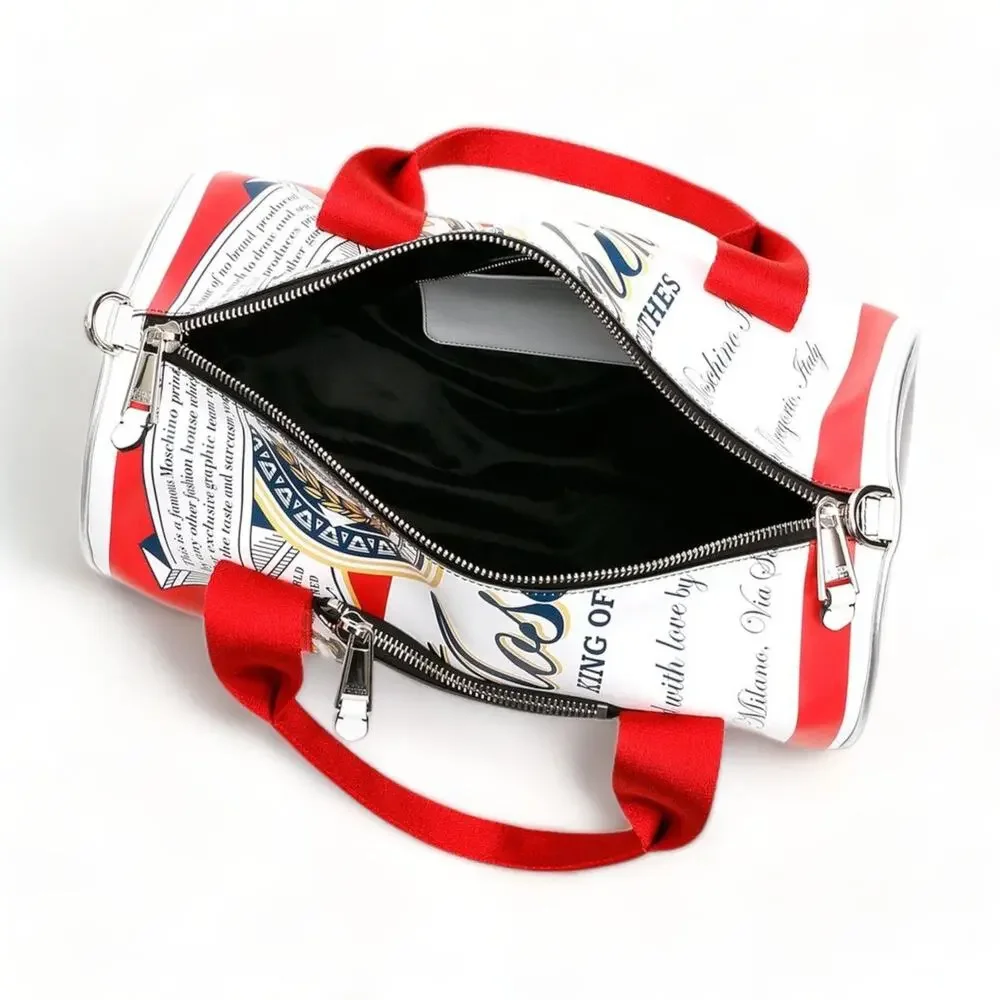 Moschino x Jeremy Scott Budweiser Beer Can Duffel Bag - Leather - White $1200 - Picture 5 of 6